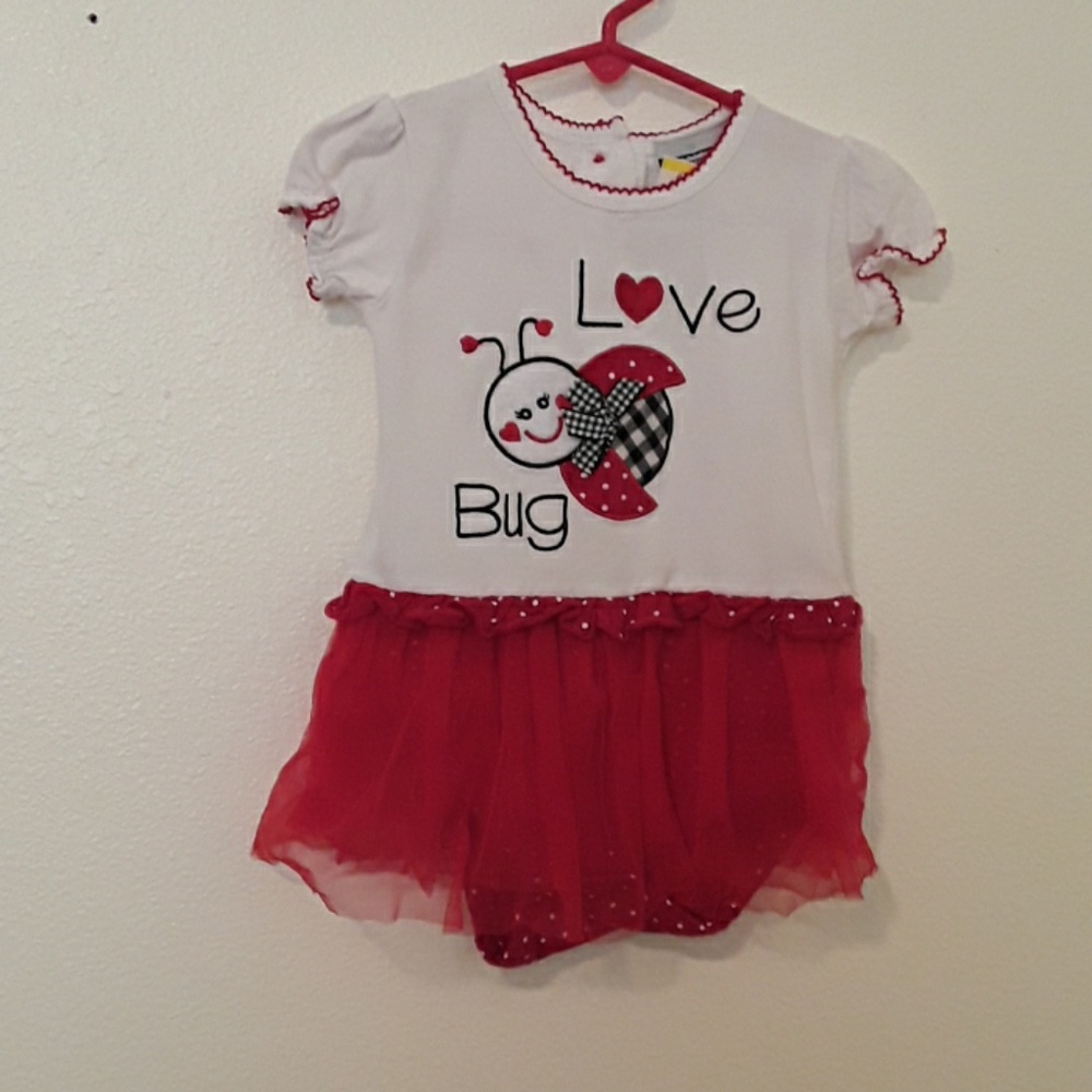 Love Being Me Bodysuit/Triple Tulle 24 Mo. Dress